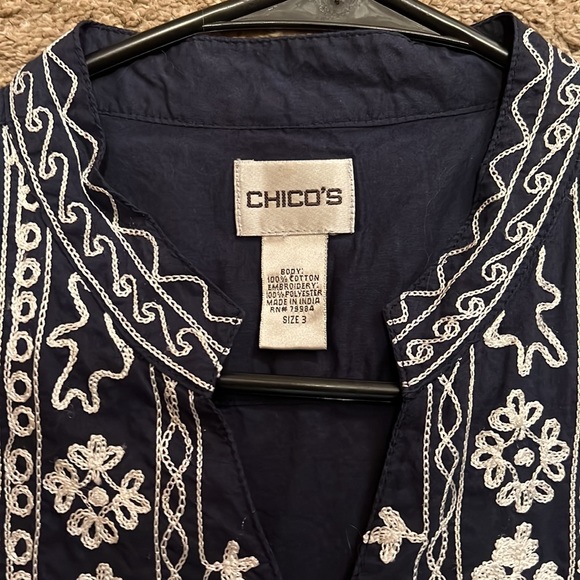 CHICO’S Embroidered Tunic - Picture 2 of 4